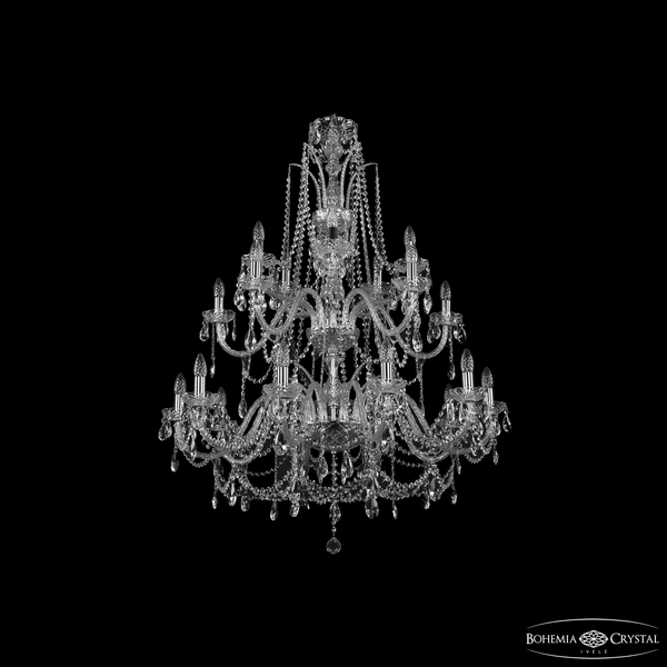 

Подвесная люстра Bohemia 1411 1411/10+5+5/360/2d Ni, Никель, 1411 1411/10+5+5/360/2d Ni