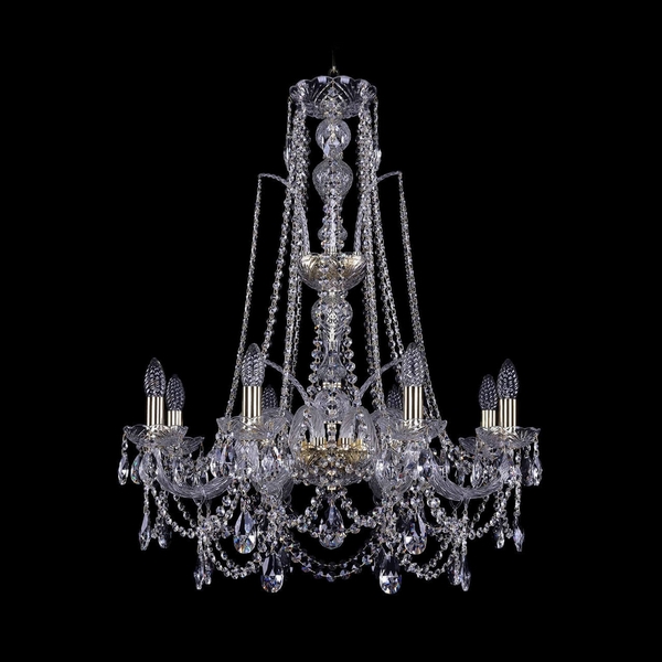 

Подвесная люстра Bohemia 1411 1411/8/240/XL-83/G, Прозрачный, 1411 1411/8/240/XL-83 G