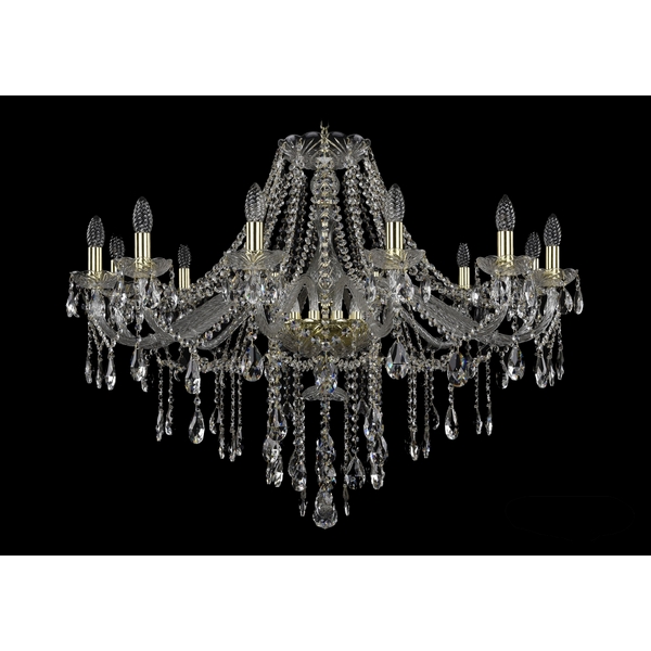

Подвесная люстра Bohemia 1415 1415/12/360/G, Прозрачный, 1415 1415/12/360 G