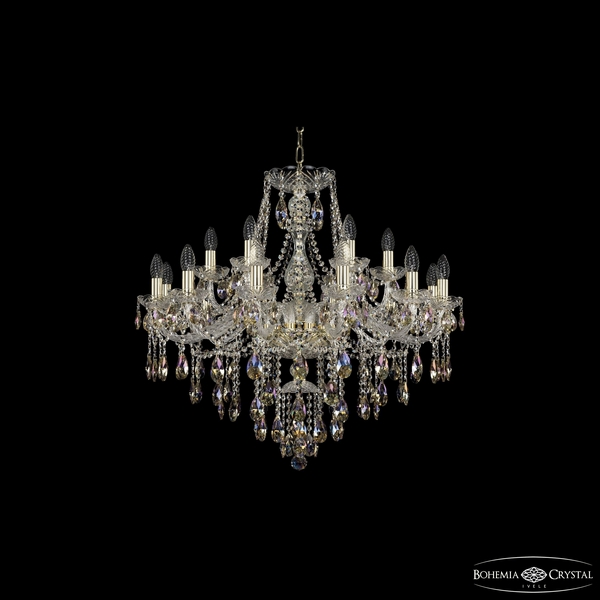 

Подвесная люстра Bohemia 1415 1415/12+6/300 G K801, Золото, 1415 1415/12+6/300 G K801