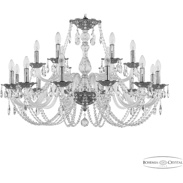 

Подвесная люстра Bohemia 1601 1601/12+6/360 Ni, Никель, 1601 1601/12+6/360 Ni