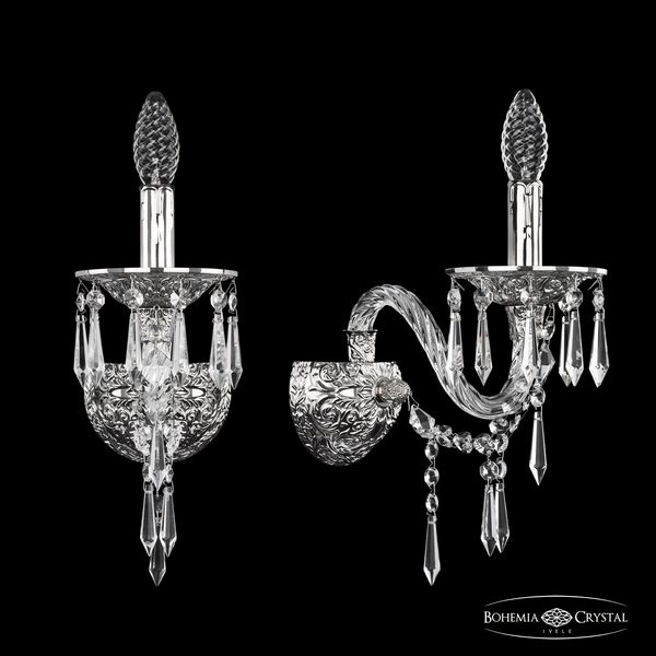 

Бра хрустальное Ivele Crystal 16103B/1/165/XL Ni (Bohemia), Никель, Ivele Crystal 16103B/1/165/XL Ni