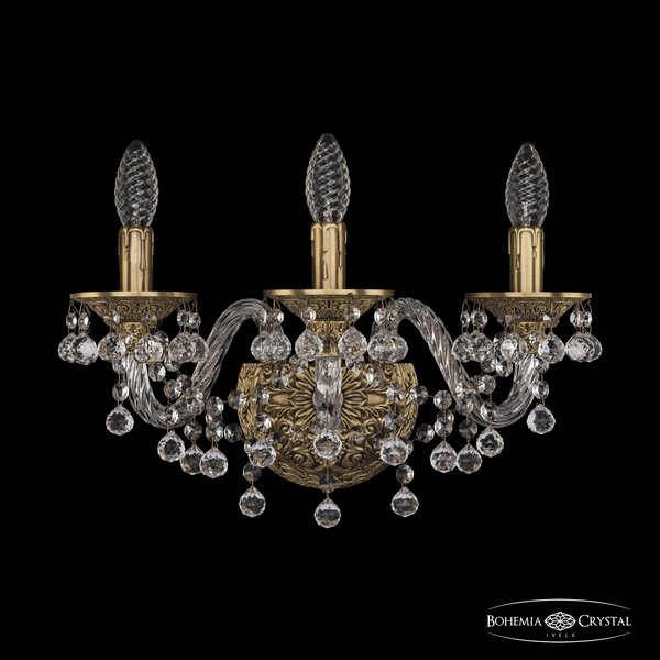 

Бра хрустальное Ivele Crystal 16109B/3/165 FP (Bohemia), Латунь, Ivele Crystal 16109B/3/165 FP