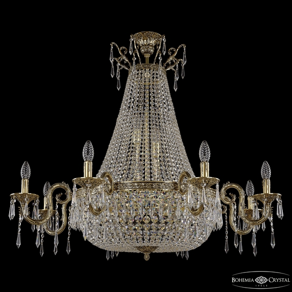 

Потолочная люстра Bohemia 2101 2101H203/8/100IV/Y1 GB, Прозрачный, 2101 2101H203/8/100IV/Y1 GB
