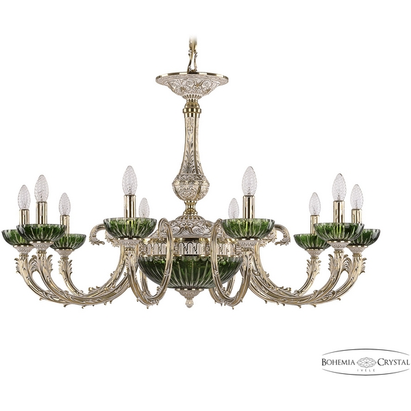 

Подвесная люстра 71109P/10/300 Clear-Green/H-1K Bohemia Florence GW P, Золото, Florence 71109P/10/300 GW P Clear-Green/H-1K