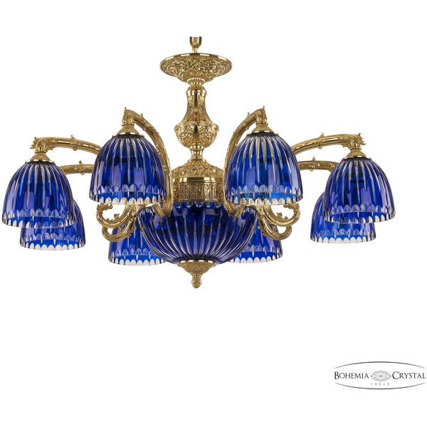 

Подвесная люстра хрустальная 71212P/8/210 P1 Clear-Blue/H-1K Bohemia Florence G D, Синий, Florence 71212P/8/210 G P1 D Clear-Blue/H-1K