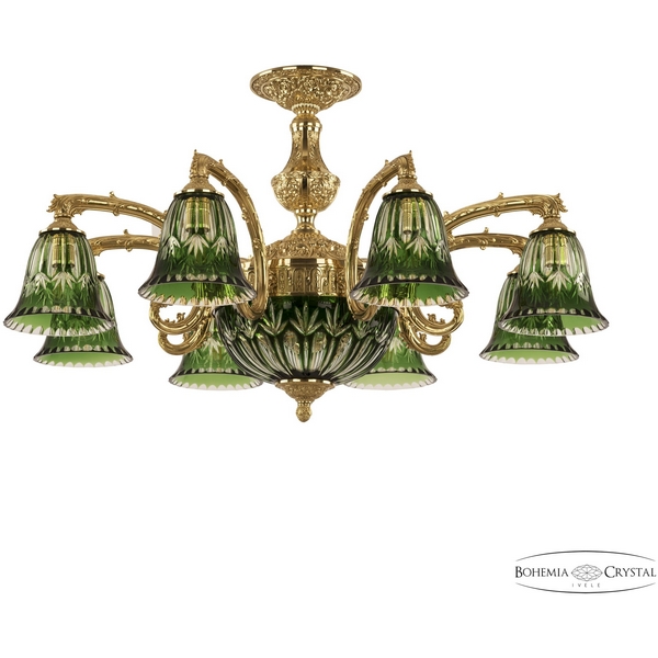 

Подвесная люстра хрустальная 71212P/8/210 P2 Clear-Green/H-1I Bohemia Florence G D, Зеленый, Florence 71212P/8/210 G P2 D Clear-Green/H-1I