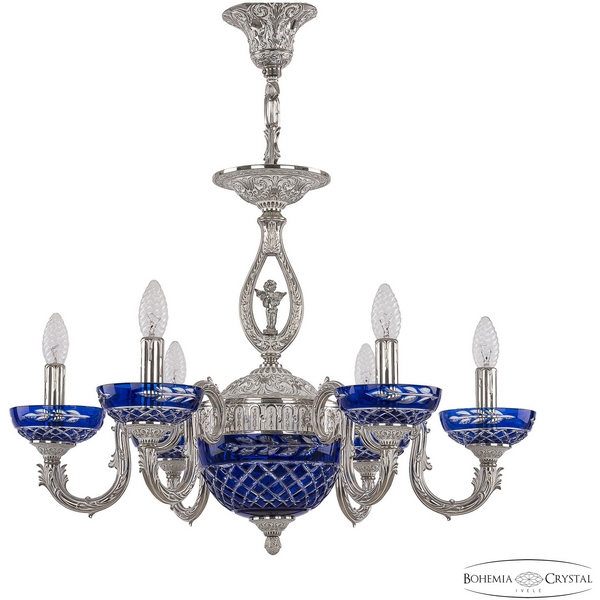 

Подвесная люстра хрустальная 71403P/6/175 NW Clear-Blue/H-1J FA10S Bohemia Florence P, Синий, Florence 71403P/6/175 NW P Clear-Blue/H-1J FA10S
