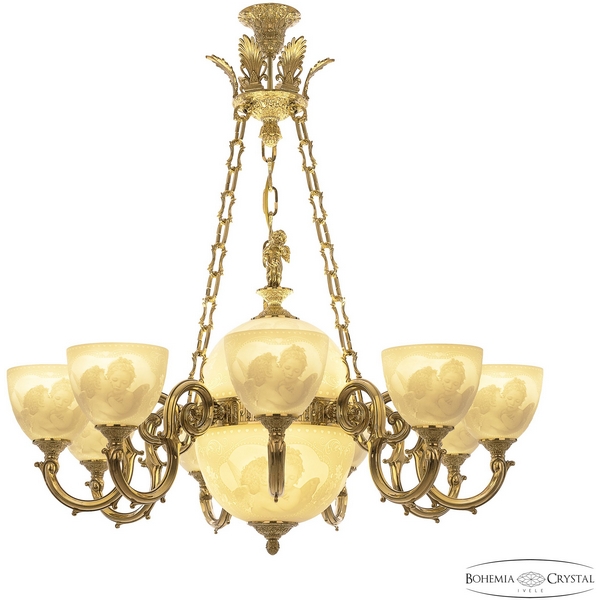 

Подвесная люстра Bohemia Verona 72003P/9/210 G P1 U Angel Y8 FA4S, Золото, Verona 72003P/9/210 G P1 U Angel Y8 FA4S