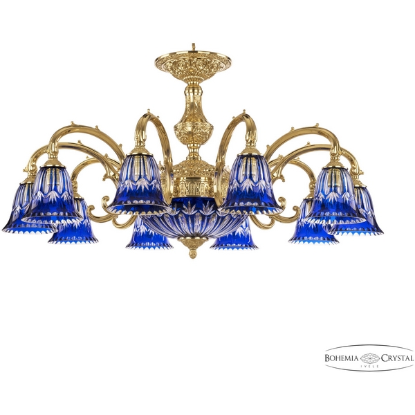 

Подвесная люстра хрустальная 72209P/10/250 P2 Clear-Blue/H-1I Bohemia Verona G D, Синий, Verona 72209P/10/250 G P2 D Clear-Blue/H-1I