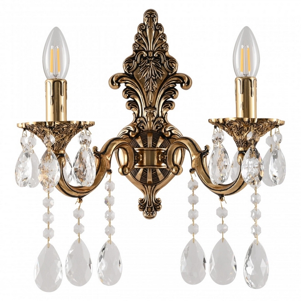 Изображение товара Бра Bohemia AL7801B14/2/175 A GB с хрустальными подвесками