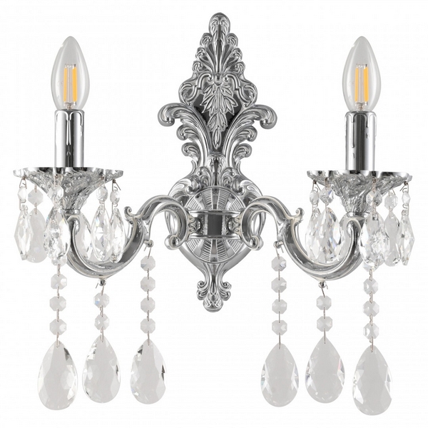 Изображение товара Бра Bohemia AL7801B14 2x40W E14 Никиль Белый классика