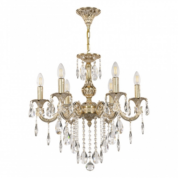 Изображение товара Bohemia AL7901 AL79101/6/175 B GW — подвесная люстра с хрустальными подвесками, золото