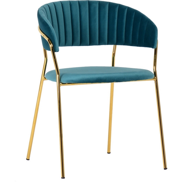 

Стул бирюзовый с золотыми ножками Bradex Home Turin FR 0160, Turin FR 0160