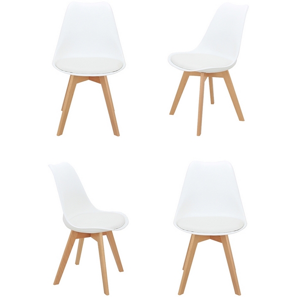 

Комплект из 4-х стульев Bon белый Bradex Home Eames FR 0023K, Eames Bon FR 0023K