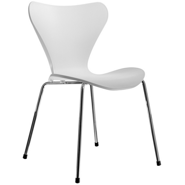 

Стул белый с хромированными ножками Bradex Home Seven FR 0424, Seven FR 0424