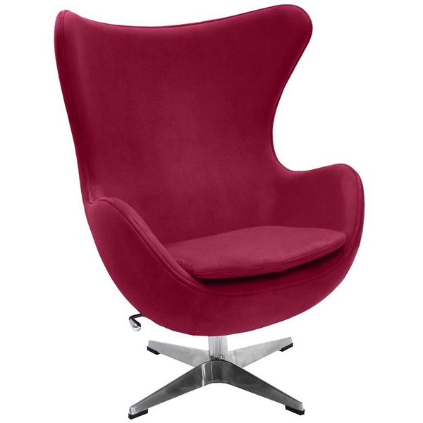

Кресло винный, искусственная замша Bradex Home Egg Chair FR 0643, Egg Chair FR 0643