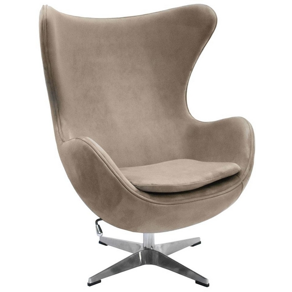 

Кресло латте, искусственная замша Bradex Home Egg Chair FR 0647, Бежевый, Egg Chair FR 0647