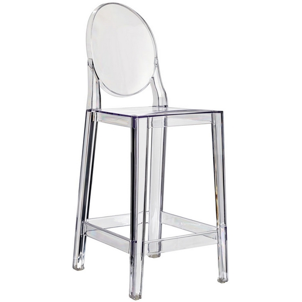

Стул полубарный прозрачный Bradex Home Victoria Ghost FR 0702, Victoria Ghost FR 0702