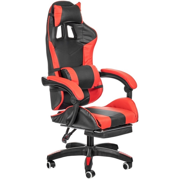

Игровое кресло с подножкой, чёрный красный Bradex Home Alfa FR 0677, Alfa FR 0677