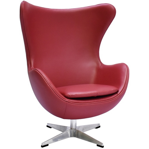 

Кресло красный, натуральная кожа Bradex Home Egg Chair FR 0806, Egg Chair FR 0806