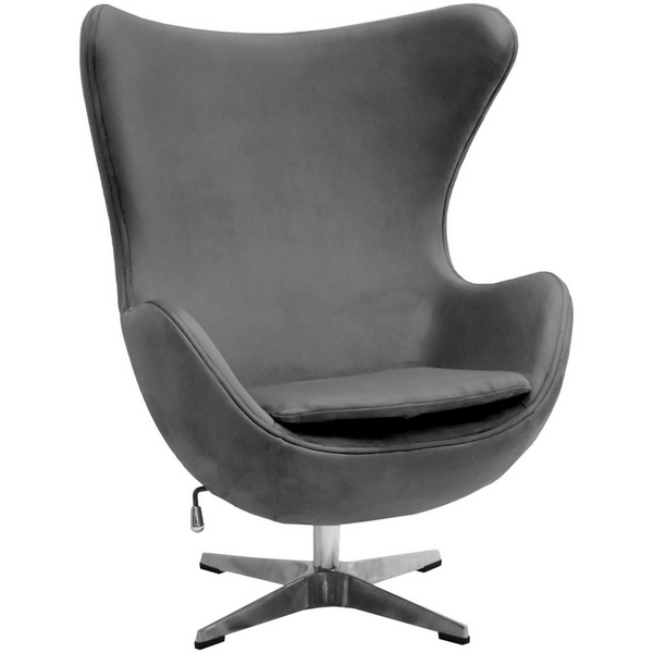 

Кресло тёмно-серый, искусственная замша Bradex Home Egg Chair FR 0862, Egg Chair FR 0862