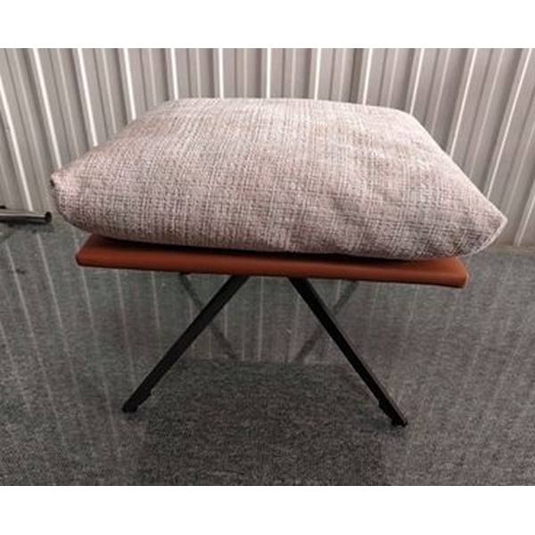 Оттоманка HUG оранж/серый, экокожа, шенилл Bradex Home FR 1096