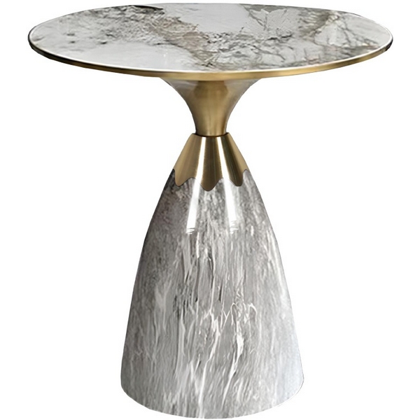 Изображение товара Кофейный столик Secret из мрамора и металла 40 см серый Bradexhome FR 1037