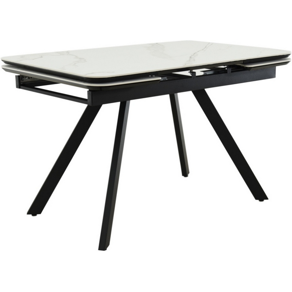 

Стол Arthur раскладной 120-184x80x75см, керамогранит белый мрамор Greys White, чёрный Bradex Home арт.RF 0655, RF 0655