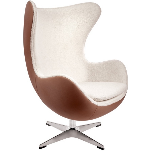 

Кресло Bradex Home EGG STYLE CHAIR коричневый, экокожа (RF 0695), Egg RF 0695