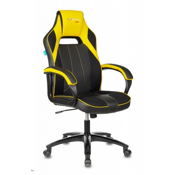 

Кресло игровое Zombie VIKING 2 AERO черный/желтый текстиль/эко.кожа крестовина пластик, VIKING AERO VIKING 2 AERO YELLOW