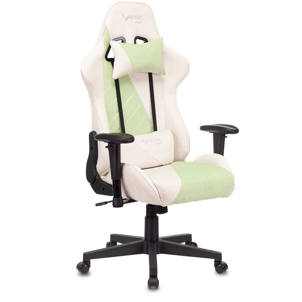 

Кресло игровое Zombie VIKING X Fabric белый/зеленый с подголов. крестовина пластик, VIKING VIKING X GREEN
