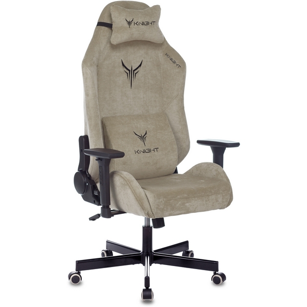 

Кресло игровое Knight N1 Fabric бежевый Light-21 с подголов. крестовина металл, Knight KNIGHT N1 BEIGE