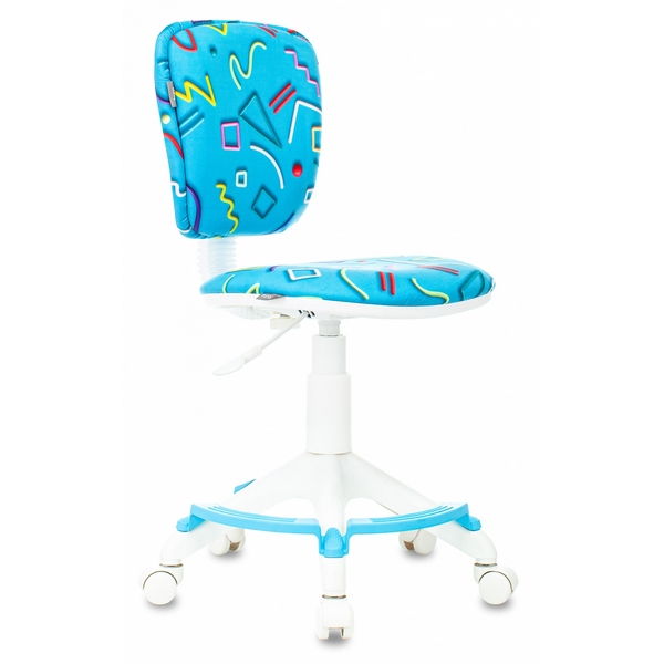 

Кресло детское Бюрократ CH-W204/F голубой Sticks 06 крестовина пластик подст.для ног пластик белый, CH CH-W204/F/STICK-BL