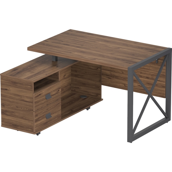 

Стол рабочий универсальный Калифорния Хардвиг 1200 ЛДСП Орех темный 3997061201, 3997061201