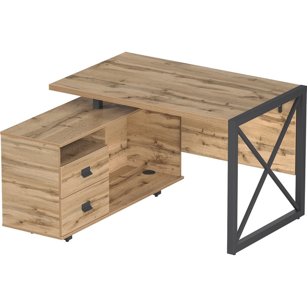 Изображение товара Стол компьютерный Калифорния 3997061203 Дуб вотан - 120x120 см, 76 см высоты