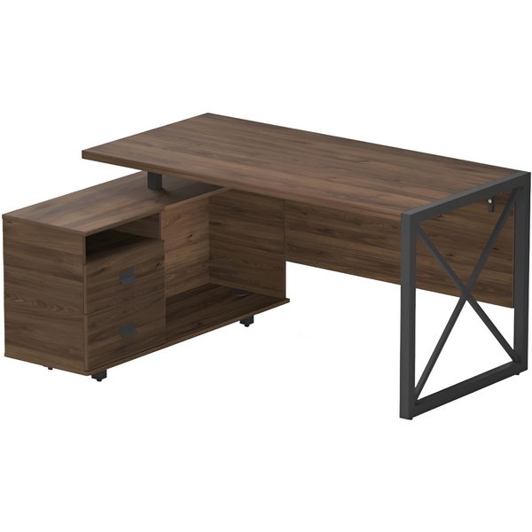 Изображение товара Стол рабочий универсальный Калифорния Хардвиг СР01 ЛДСП Темный орех 5079782302