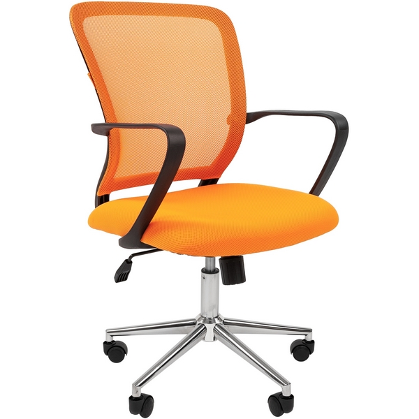 Изображение товара Офисное кресло Chairman 698 TW-66 оранжевый хром - комфортное и стильное решение
