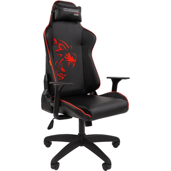 Изображение товара Игровое кресло с синхромеханизмом Chairman Game 40 Черно-красное