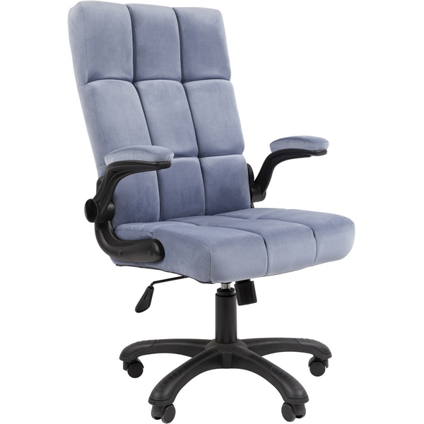 Изображение товара Стул для офиса с велюровой спинкой Chairman Home 444 голубой