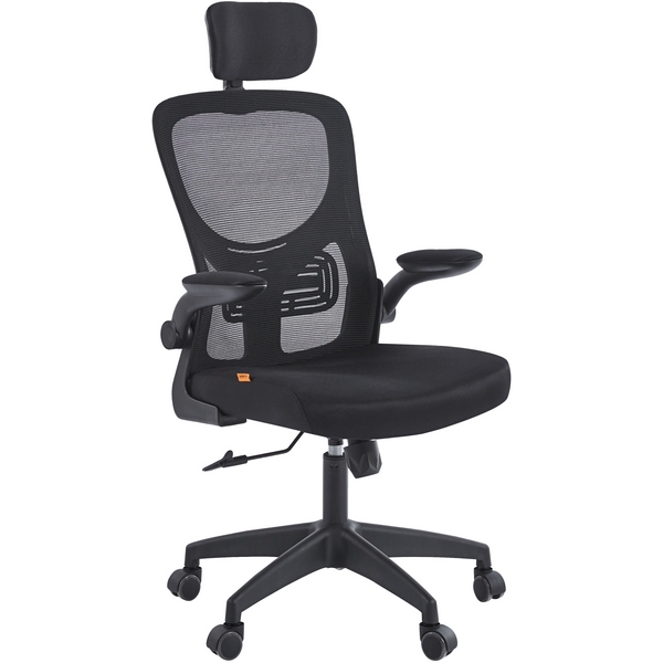 Кресло компьютерное с тканевой обивкой черное Chairman CH633 черный пластик, черный CHAIRMAN