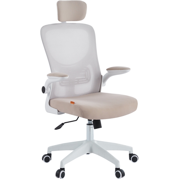 Изображение товара Офисное кресло Chairman CH633 белый пластик бежевое ткань сетка комфортная эргономика