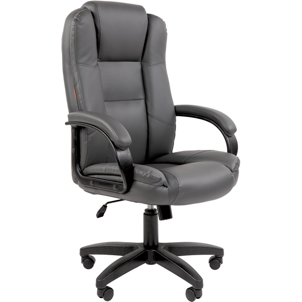 Изображение товара Компьютерное кресло Chairman 600LT черное серое экокожа офисное стильное