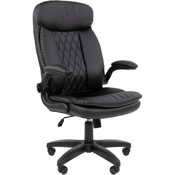 Изображение товара Офисное кресло Chairman 533 черное из экокожи регулируемое комфортное