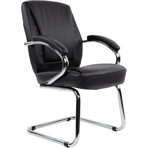 Офисное кресло черное Chairman 794V хром (экокожа/черный) CHAIRMAN