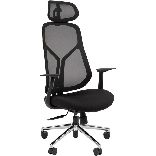 Изображение товара Офисное кресло Chairman CH588 с подголовником Черный пластик и ткань