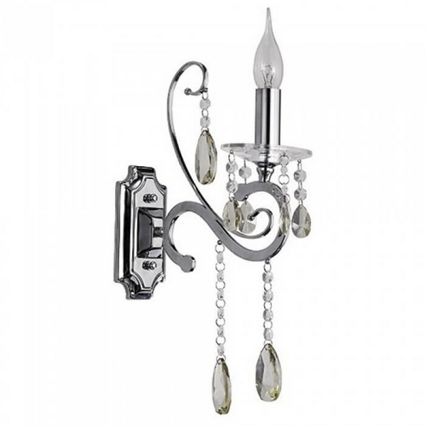 

Бра хрусталь Sjuzanna Chiaro Сюзанна 458021101 подсвечник с подвесками, Хром, Сюзанна 458021101