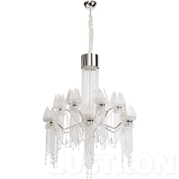 

Подвесная светодиодная люстра Lotos 625010228 (Chiaro), Белый, Лотос в водопаде 625010228