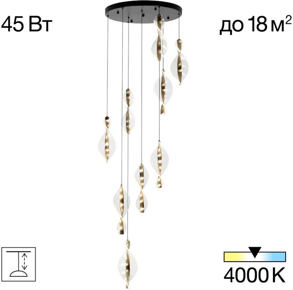 

Подвесная люстра Citilux Vind CL214091, Бронза, Vind CL214091