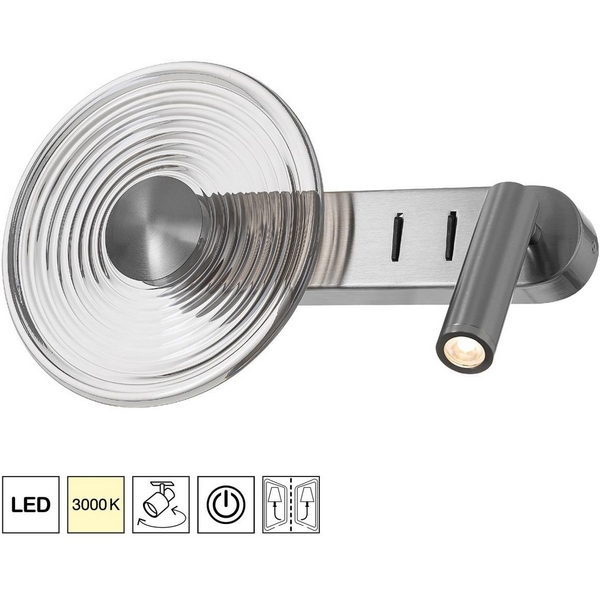 

Настенный светильник светодиодный со спотом с выключателем Citilux Corta CL245031, Хром, Corta CL245031